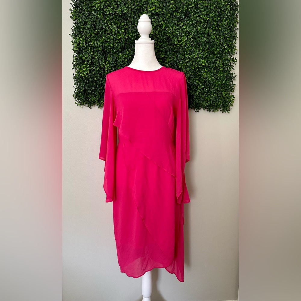 Strut & Bolt Medium Hot Pink Ruffle Dress